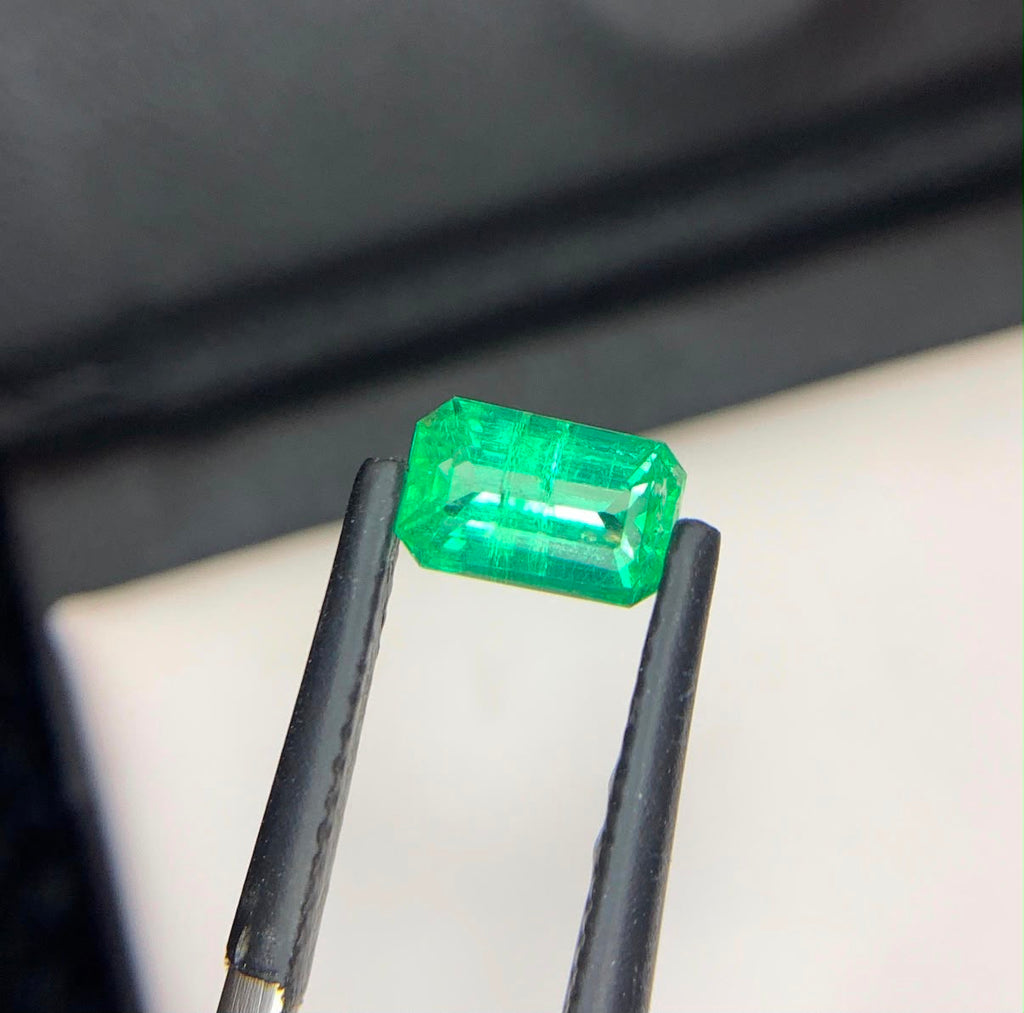 0.90 Ct Natural Panjshir Emerald Gemstone Octagon Shape