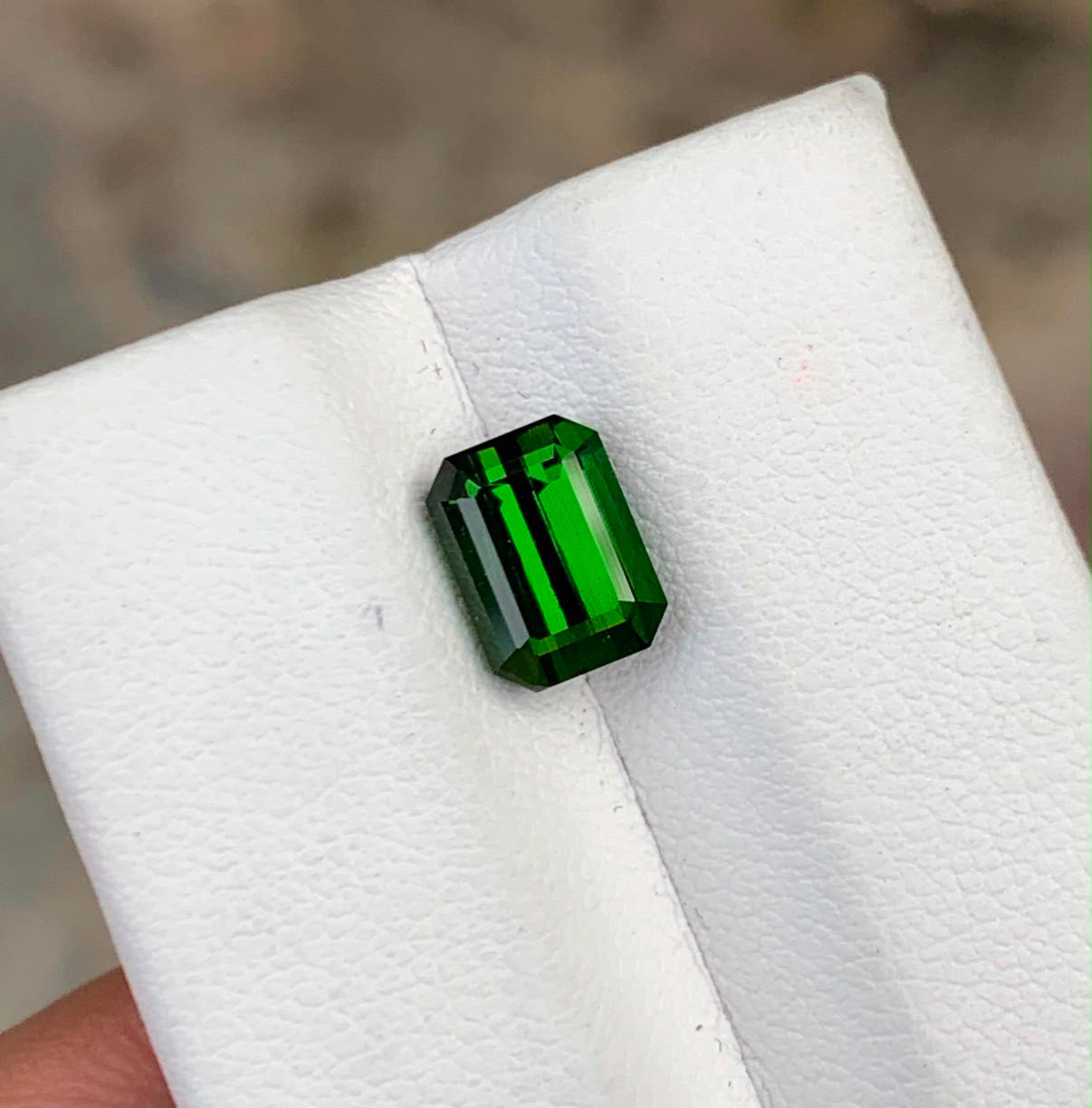 Green Tourmaline 2.15 Carat – 8mm Sharp Emerald Cut Loose Gemstone | Afghanistan