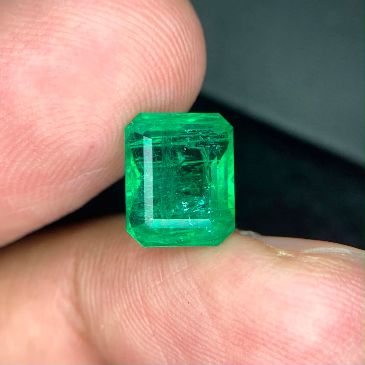 4.38 Ct Natural Afghan Emerald IGI Certified Emerald Cut Loose Gemston