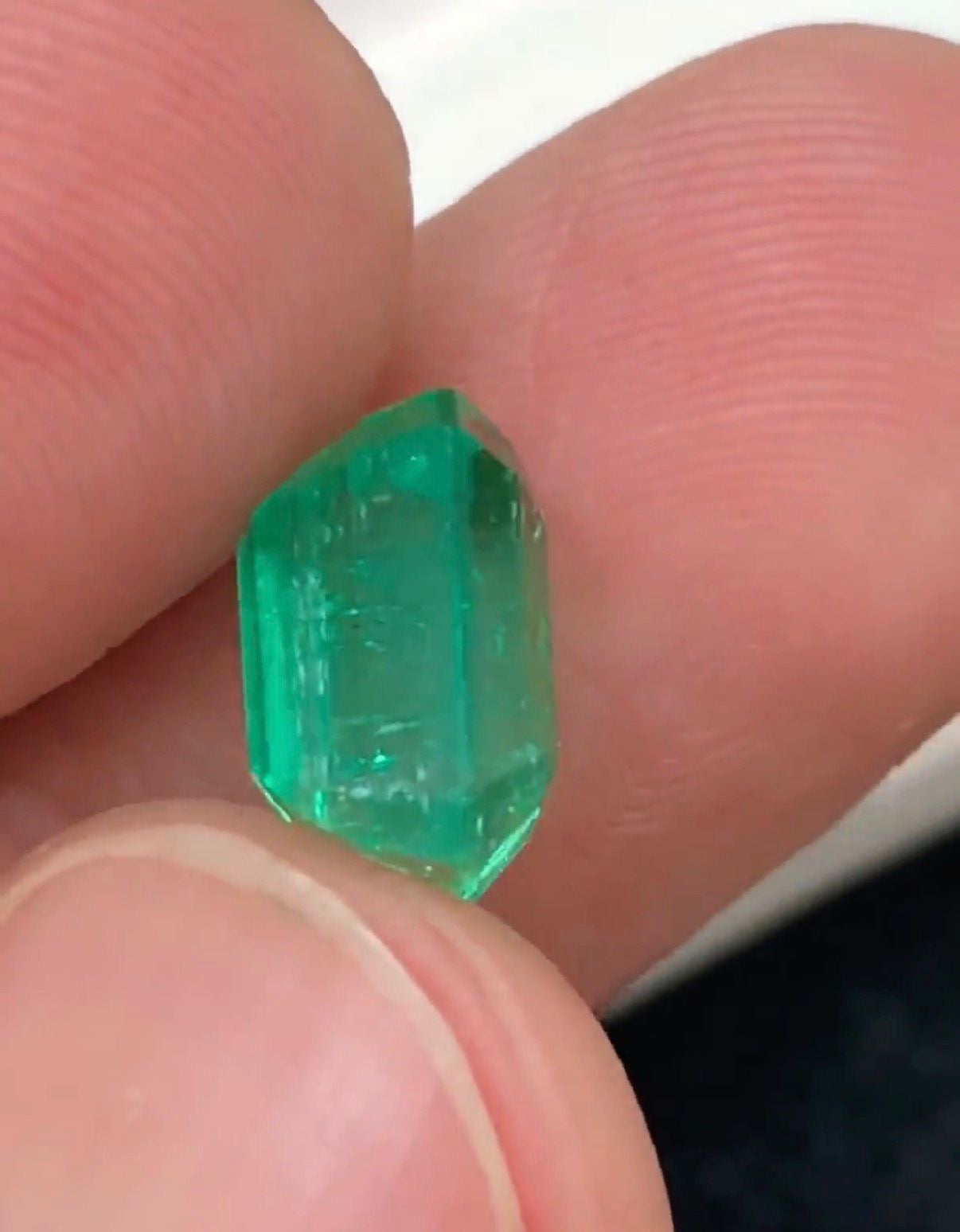 Natural Afghanistan Emerald | 3.51 Ct Certified Green Step Cut