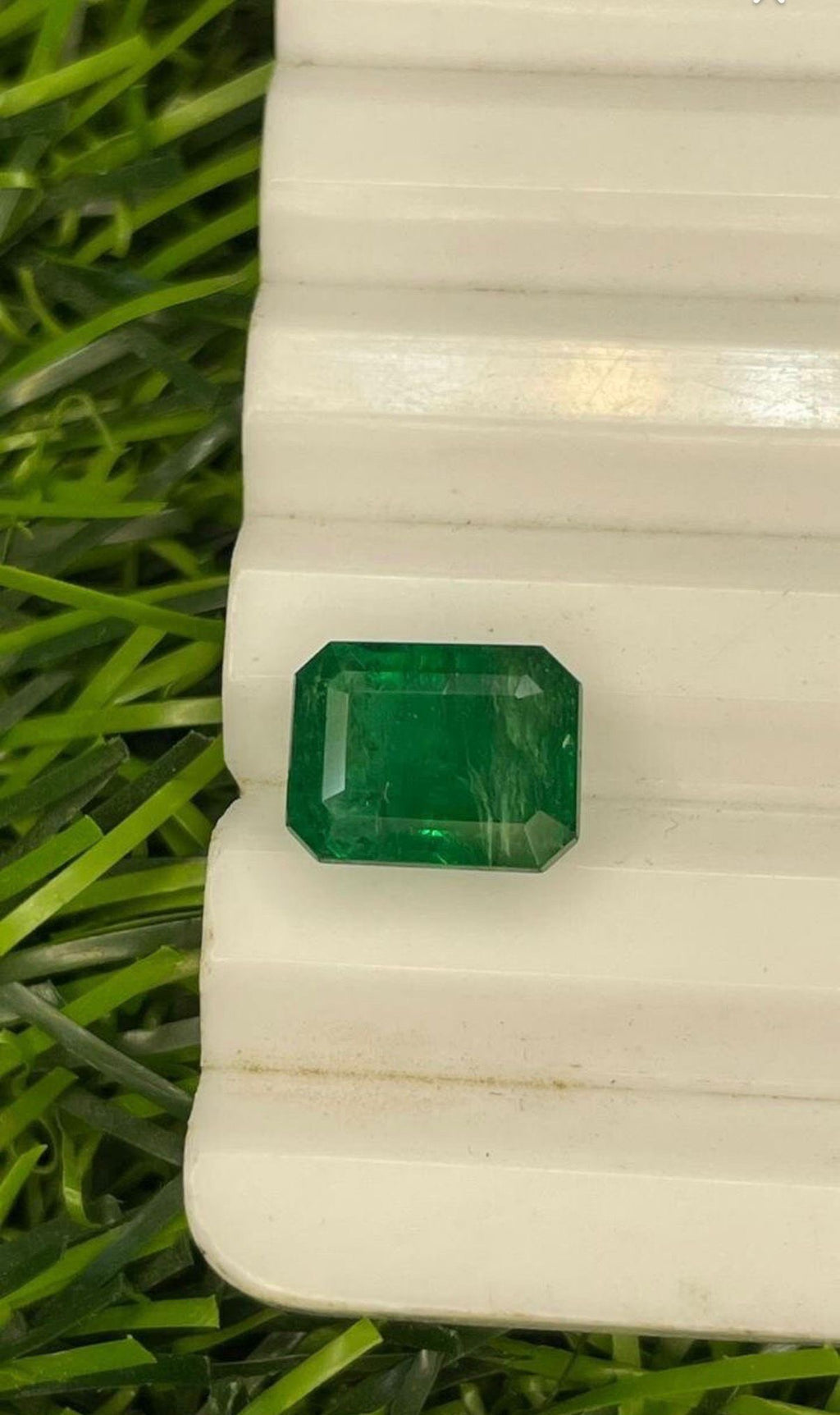 Natural zambian emerald octagon.