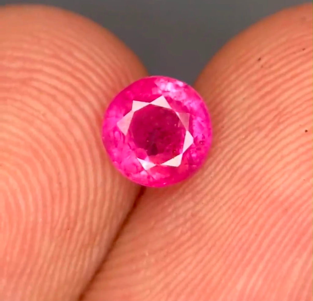 Natural Pink Ruby – Round Faceted 1.25ct