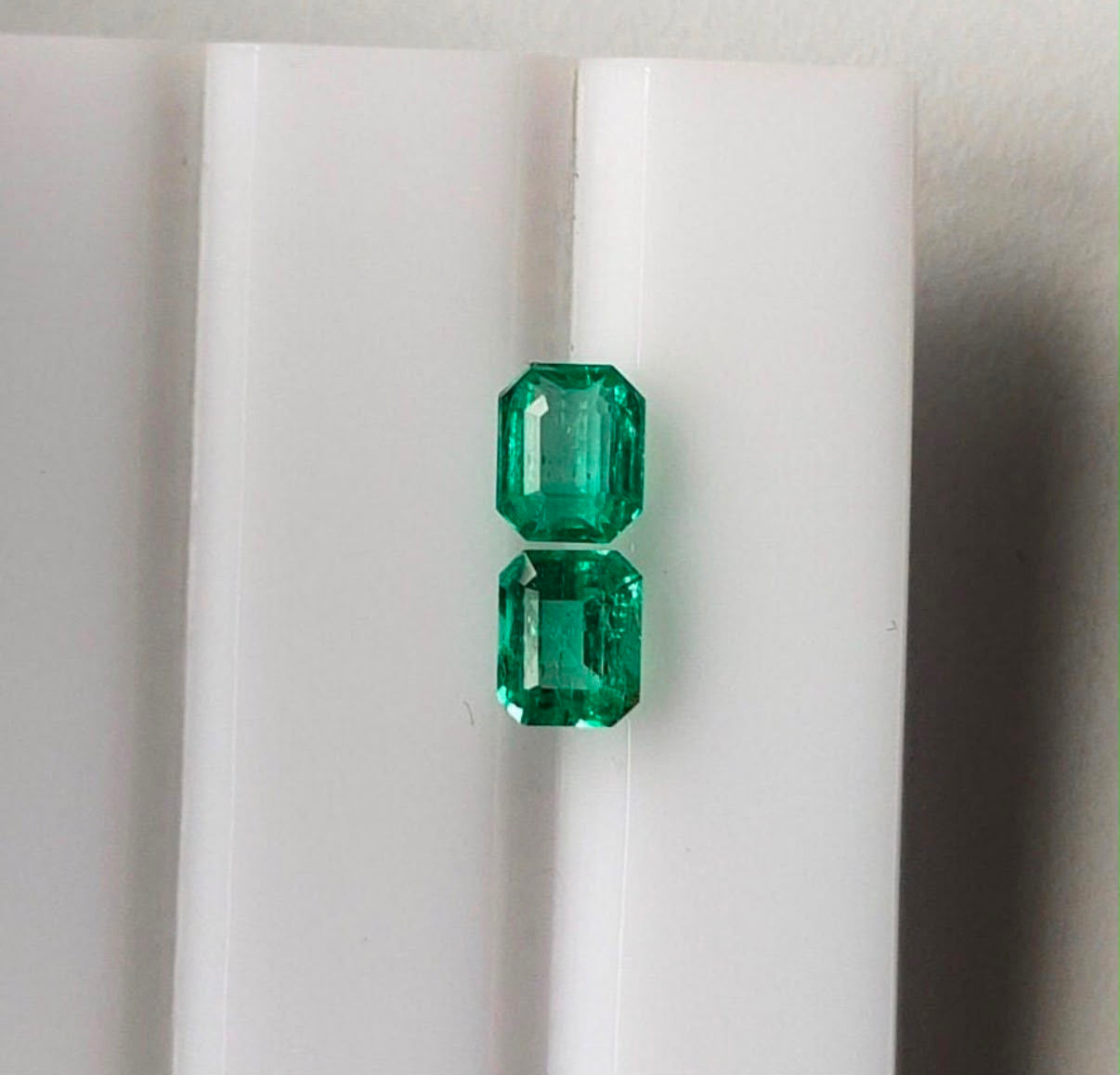 Natural Afghan Emerald Pair – Octagon Cut 1.77 Ct Each