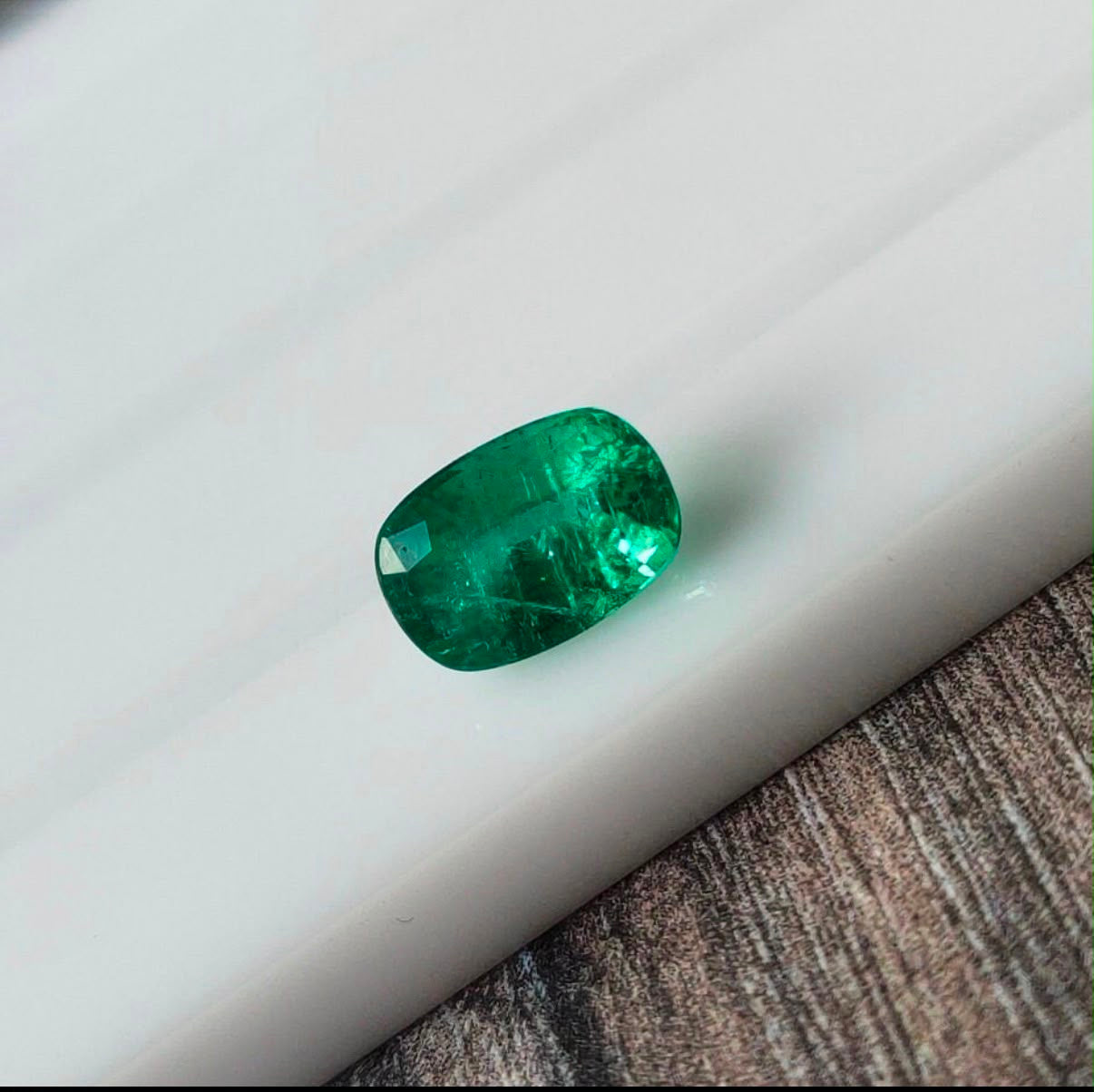Natural Afghan Panjshir Emerald – Cushion Cut 1.32 Ct