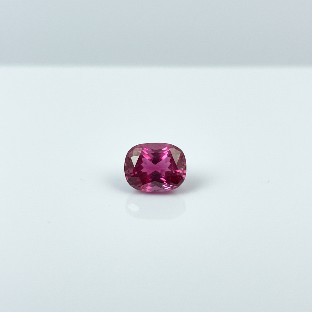 Ruby Gemstone on White Background