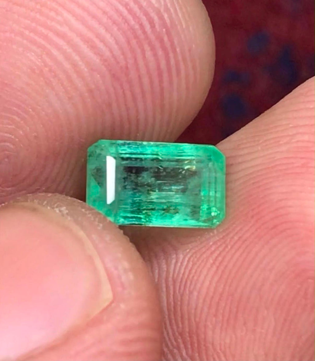 Emerald | 1.68 carats | Light-Green | Faceted | Gem Quality | Step Cut | Panjsher-Afghanistan